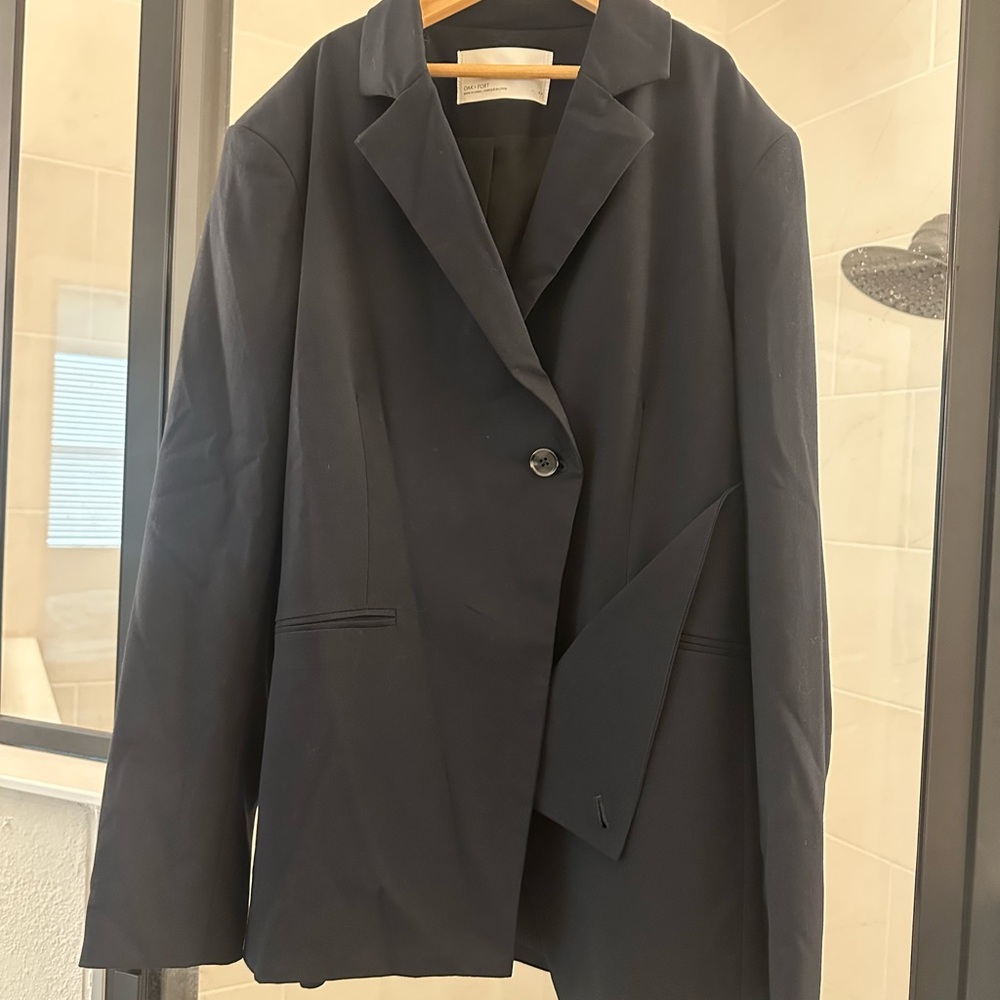 OAK + FORT Midnight Black Blazer